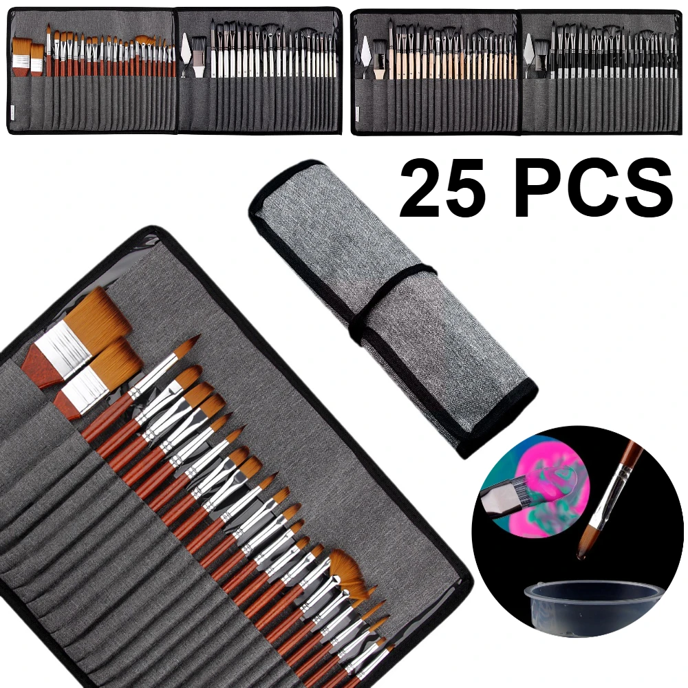 Juego de 25 Pinceles Profesion - Gouache Paint Set reseña y precio